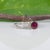 Metal 0.9cts Estate Rubellite Tourmaline Ring W Natural Diamonds: 14k Solid Gold | 6mm For Sale - Image 7 of 10