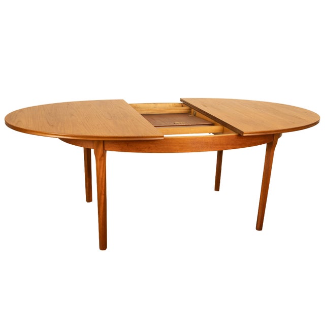 Mid Century Modern Danish Style Teak Butterfly Leaf Extending Dining Table 1960 For Sale In Portland, OR - Image 6 of 11