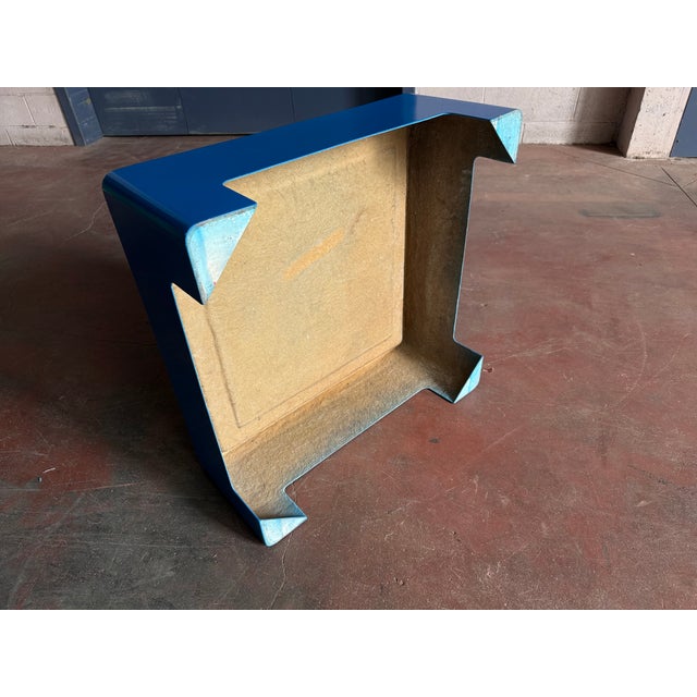 Plastic Blue Fiberglass Coffee Table, 1960s For Sale - Image 7 of 8
