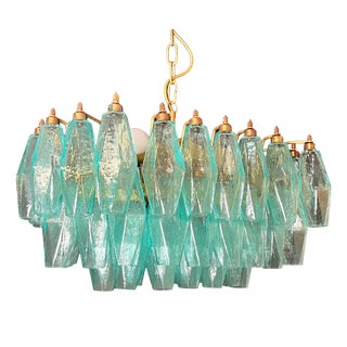 Murano Poliedri Chandelier by Carlo Scarpa, 1990 For Sale