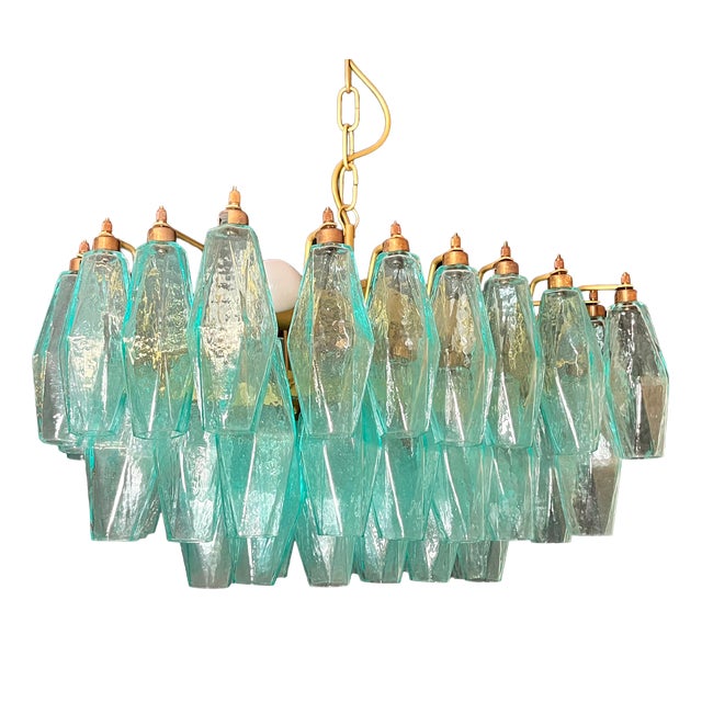 Murano Poliedri Chandelier by Carlo Scarpa, 1990 For Sale