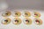 Mid-Century Modern Set of Eight Italian Porcelain Salad and Dinner "Rainbow" Plates by Mancer For Sale - Image 3 of 16