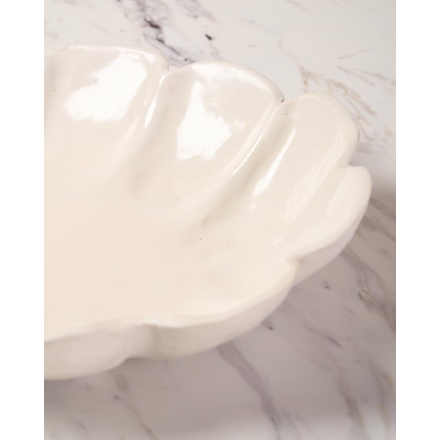 Handmade "Seedpod" Decorative Bowl by Ank Studios in Satin White Ceramic For Sale - Image 9 of 13