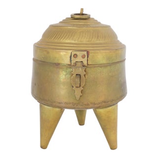 Antique Brass Betel Nut Box For Sale