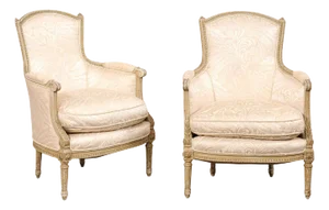 Early 20th Century French Louis XVI Style Antique Tub Chairs - A Pair