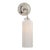Thomas O'Brien for Visual Comfort Signature Katie Small Cylinder Sconce in Polished Nickel with White Glass For Sale