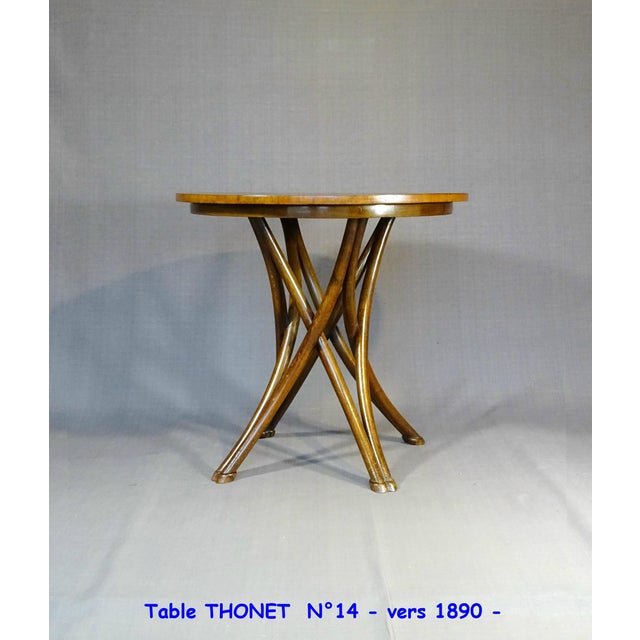 Table with Walnut Top by Michael Thonet for Gebrüder Thonet, 1895 For Sale - Image 4 of 13