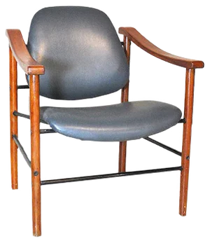Italian Mahogany & Leather Dining Chairs, 1960s, Set of 4