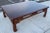 Wood Modern Ming Leg Coffee Table With Embossed Faux Crocodile Leather Top For Sale - Image 7 of 13