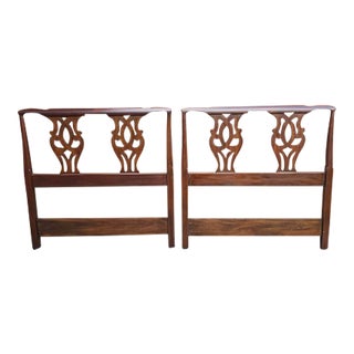 Pair of Henkel-Harris Solid Wild Black Cherry Twin Size Headboards For Sale