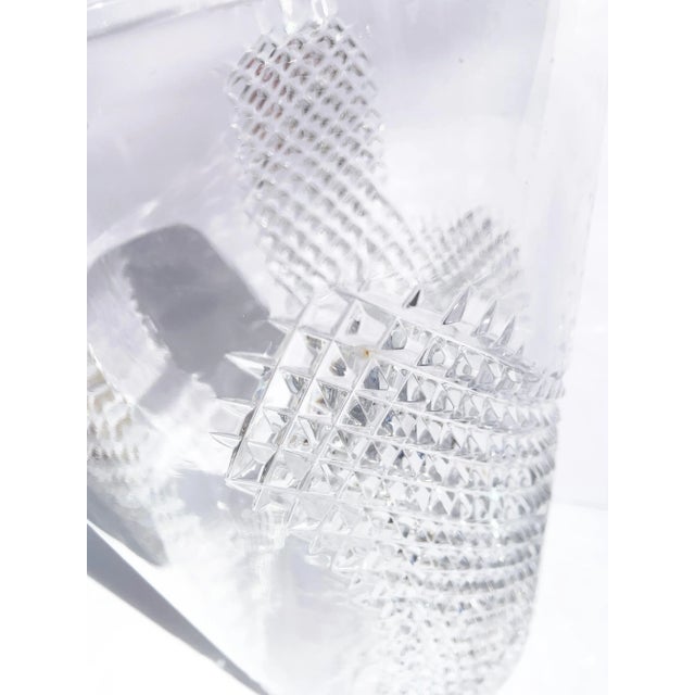 Glass 1990s Grand Heirloom Extra Large Hand-Cut Crystal Statement Vase For Sale - Image 7 of 8