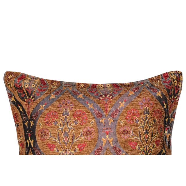 Shabby Chic Ikat Tulip Pillow For Sale - Image 4 of 7