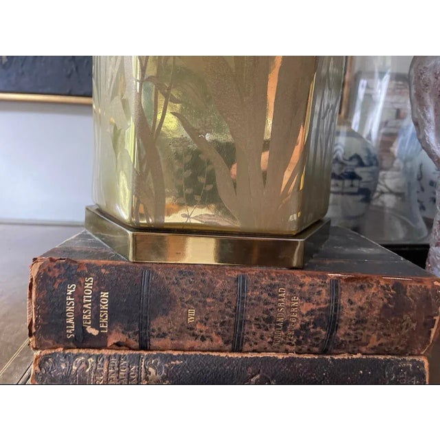 Cream Vintage Gold and Cream Chinoiserie Lamp For Sale - Image 8 of 8