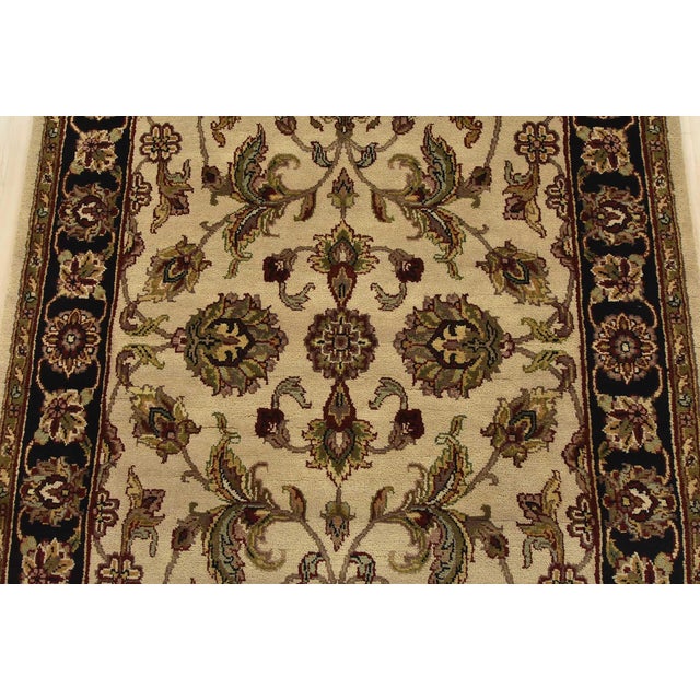 2020s Agra Runner 4’1” X 11’10” Beige Wool Traditional Hand-Knotted Oriental Rug For Sale - Image 5 of 13