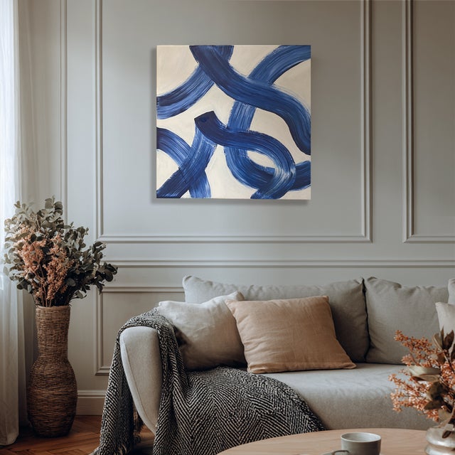 Perfect for contemporary interiors, coastal homes, or modern classic spaces, this one-of-a-kind artwork works beautifully...