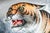 Fierce Hand Painted Enamel Tiger Antique Sterling Silver Luxury Cigarette Case Holder Tobacciana For Sale - Image 4 of 18