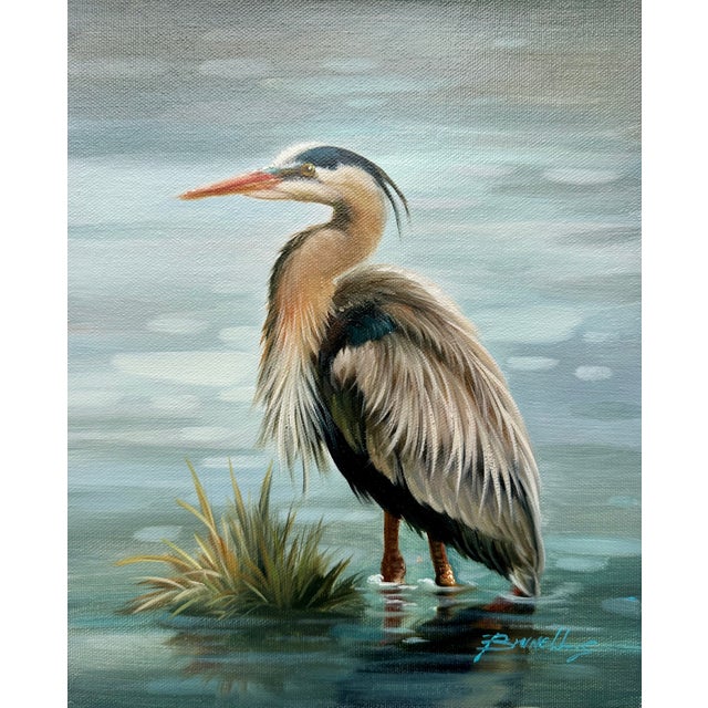 Original oil on unstretched canvas, measuring 8" x 10”. Signed by artist Brunehylis, circa 2024. Please note: If you...