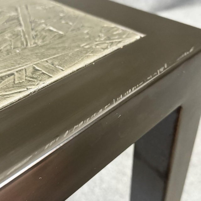 Charleston Forge Metal Side Table With Textured Top For Sale - Image 11 of 13