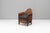 French tub chair in original leather upholstery. New cushion. Circa 1930.