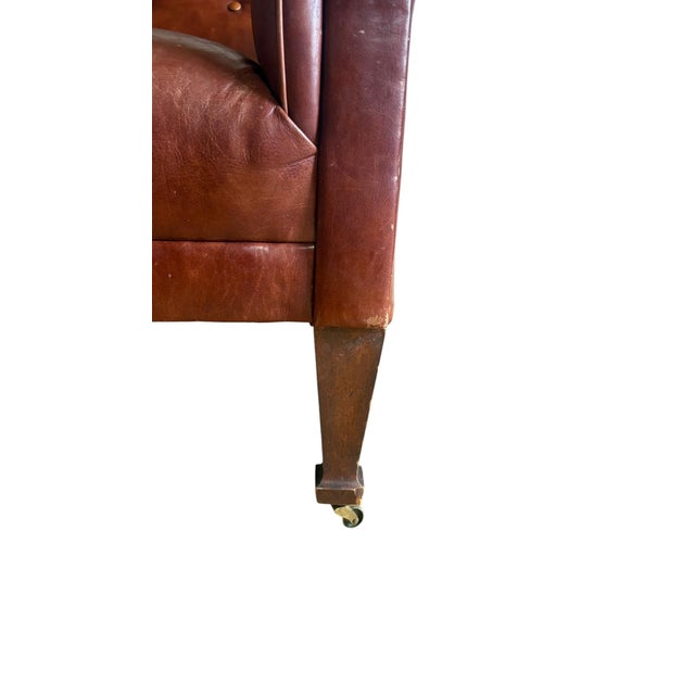 1990s Pair of Ralph Lauren Leather Club Chairs For Sale In Philadelphia - Image 6 of 9