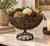 Vintage Bronze-Tone Wire and Woven Pedestal Centerpiece Basket For Sale In Greensboro - Image 6 of 6