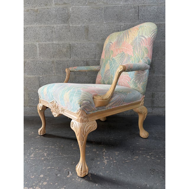 A Pair of Palm Beach Regency Coastal Style Bergere Armchairs by Sherrill Furniture. Circa 1980s For Sale - Image 9 of 18