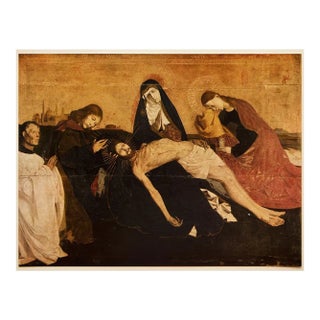1955 After Unknown Painter "Pieta", Vintage Full-Color Print For Sale