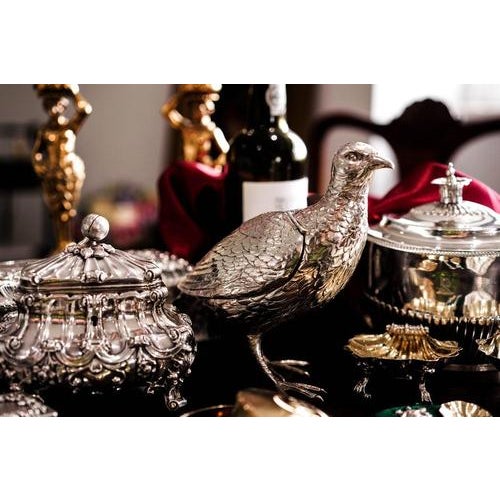 Large Antique Edwardian Silver Partridge Bird Box from Boaz Moses Landeck, 1910s For Sale - Image 13 of 18