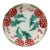 French Majolica Red Flowers Plate Salins, Circa 1890 For Sale