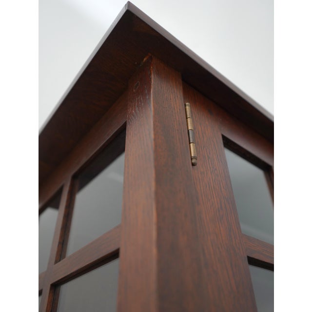 Stickley Harvey Ellis Arts & Crafts Oak 2 Door Cabinet For Sale - Image 13 of 18