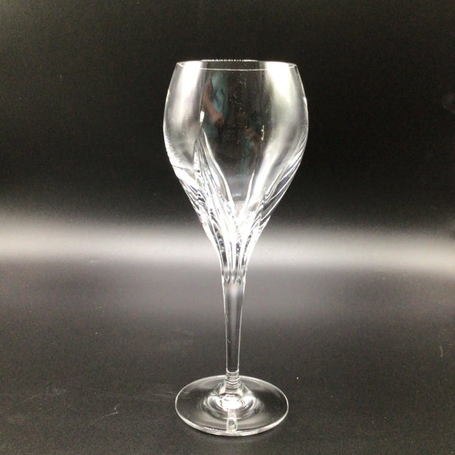 Traditional Gorham Trinity Cut Crystal Tulip Bowl Water Goblet-Set of 2 (Look at Photos for Better Appeal) For Sale - Image 3 of 12