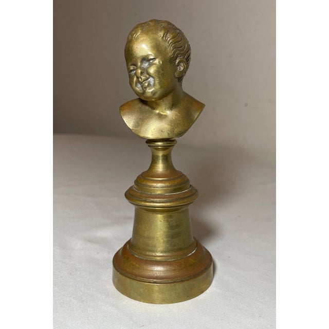 Up for sale is a very nice quality antique 19th century solid gold gilded bronze figural bust statue. It's beautifully...