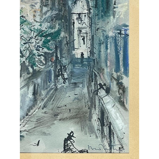 Bruno Martini, Urban Landscape, 20th Century, Watercolor Painting For Sale - Image 3 of 7