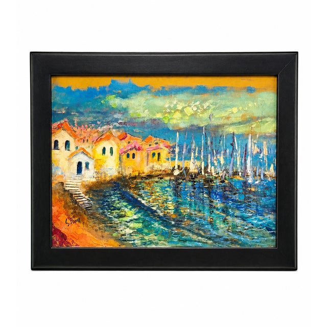 Contemporary Mexican Abstract Landscape Painting Signed S. Ponce For Sale - Image 12 of 12
