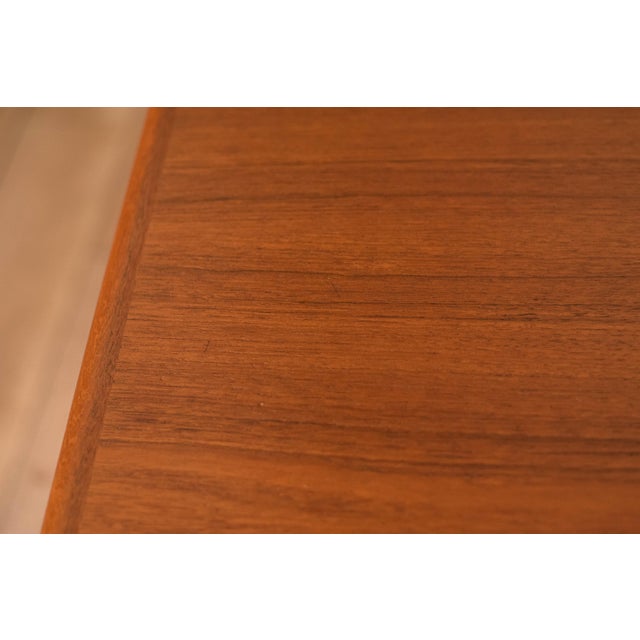 Danish Modern Teak Expandable Draw Leaf Dining Table For Sale - Image 9 of 16