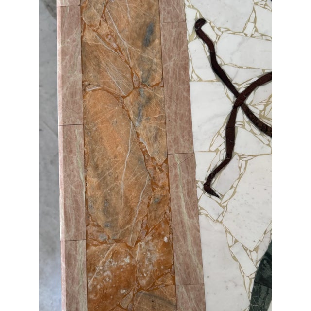 1970s Italian Marble Floral Mosaic Dining Table For Sale - Image 10 of 11