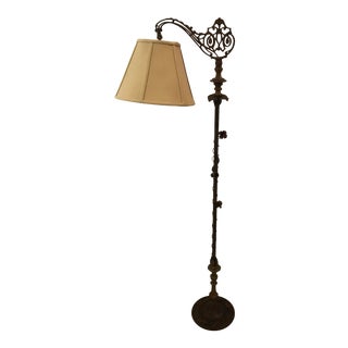 Wrought Iron Flowered Rose Vine Floor Lamp For Sale