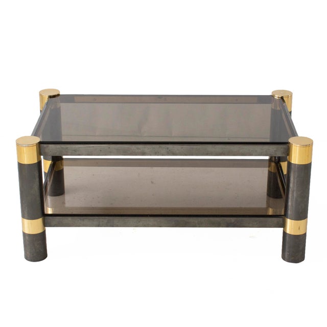 Karl Springer Smoked Glass Coffee Table Chairish