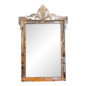 Vintage Venetian Etched Glass Mirror