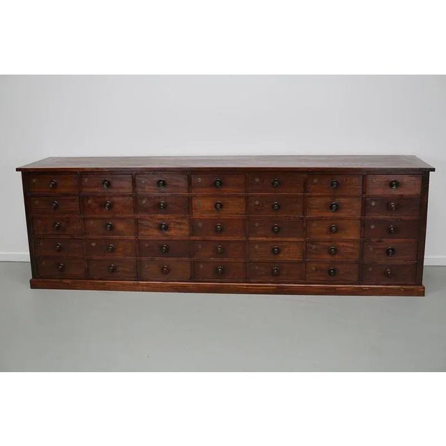 Large Antique Hardwood Apothecary Cabinet, 1900 For Sale - Image 17 of 18