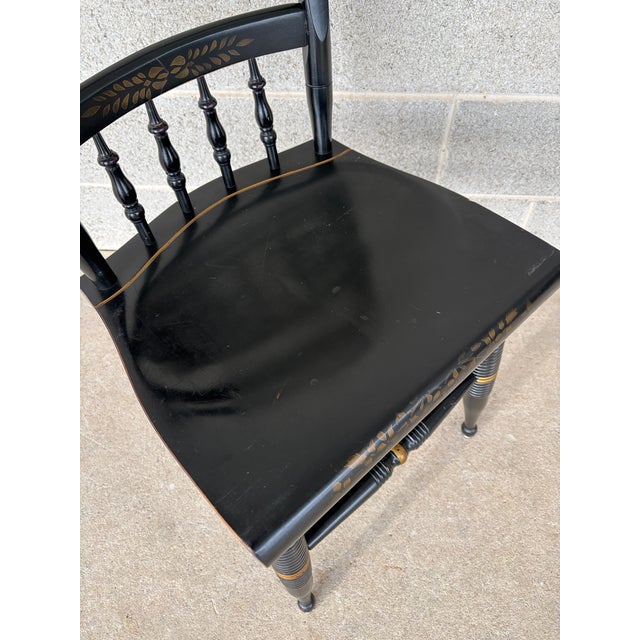 Black Nichols & Stone Black Harvest Inn Style Side Chairs - Set of 6 For Sale - Image 8 of 16