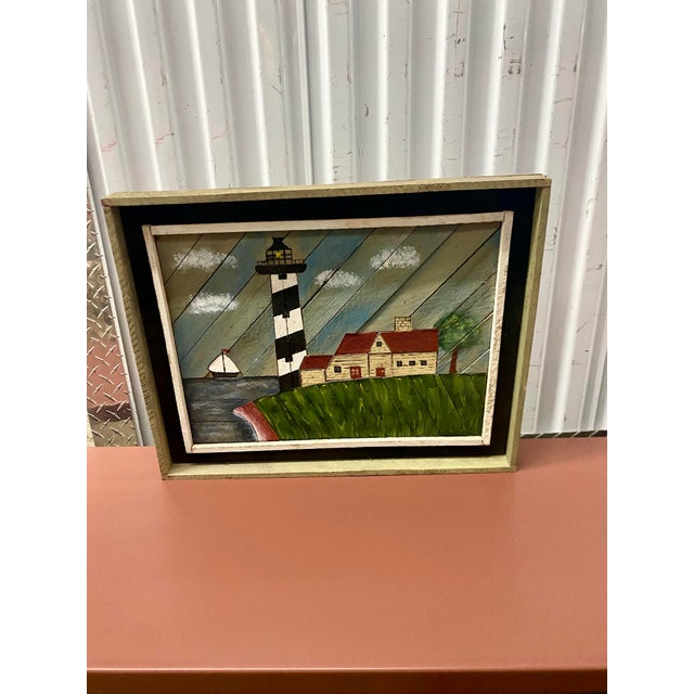 1960s Warren Kimble Style Painting Over Slanted Wooden Plank . For Sale In Miami - Image 6 of 12