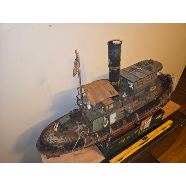 Wood Late 20th Century Large Model Tug Boat 'Splendor' For Sale - Image 7 of 10
