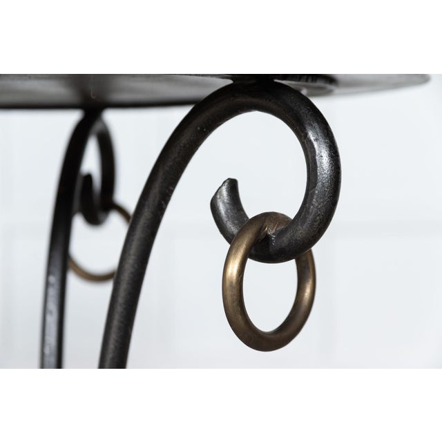 Mid-Century French Iron and Stone Table For Sale - Image 9 of 14