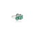 Metal Modern 2.91ct Pear Cut Emerald & Diamond 14k Gold Half Eternity Band Ring Size 5.5 For Sale - Image 7 of 16