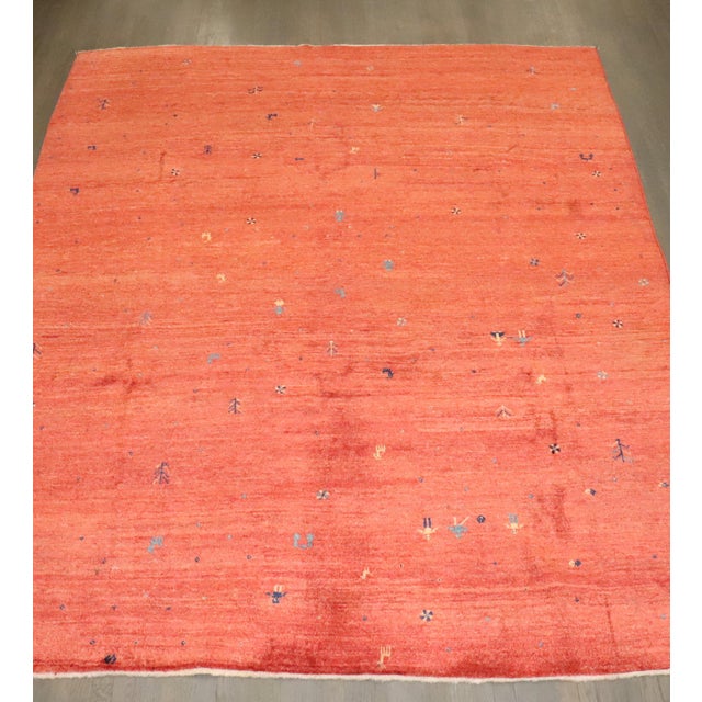 Late 20th Century Room Size One of a Kind Gabbeh - 8'4" x 10'7" For Sale - Image 4 of 8