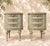 Early 20th Century Louis XVI Style Almond Green Bedside Tables, Set of 2 For Sale - Image 6 of 6