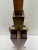 1970s Art Deco Style Teak and Brass Skyscraper Table Lamp, 1980s For Sale - Image 5 of 13