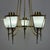 Gold Vintage Art Deco Glass and Brass Chandelier from Maison Arlus, France 1950s For Sale - Image 8 of 18
