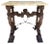 Antique Carved Console Table with Beige Marble Top For Sale